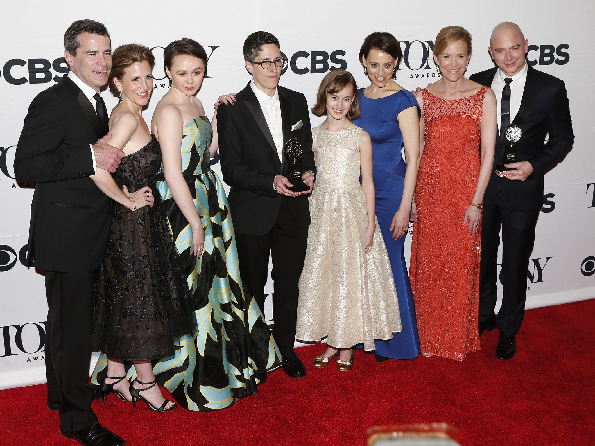 The cast of 'Fun Home,' winner of the award for Best Musical