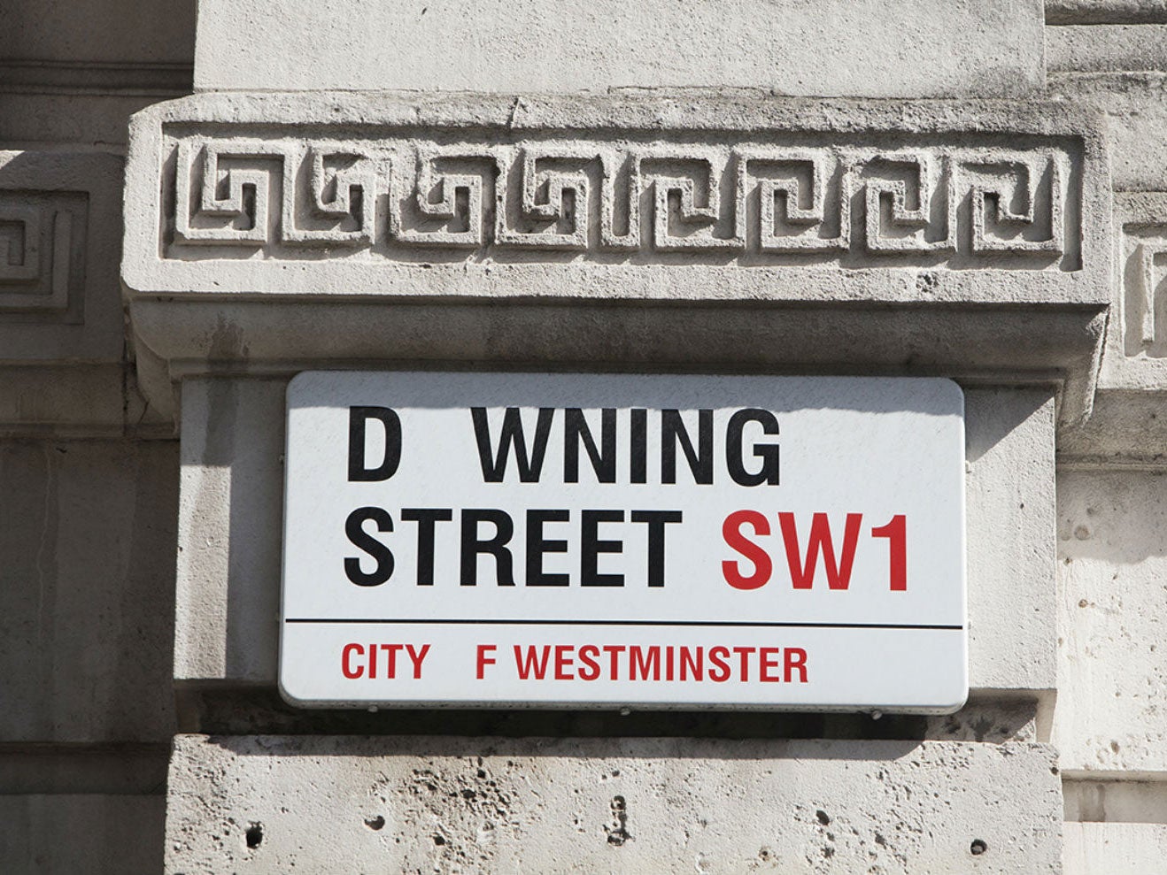 Downing Street was one of the places joining the #missingtype campaign