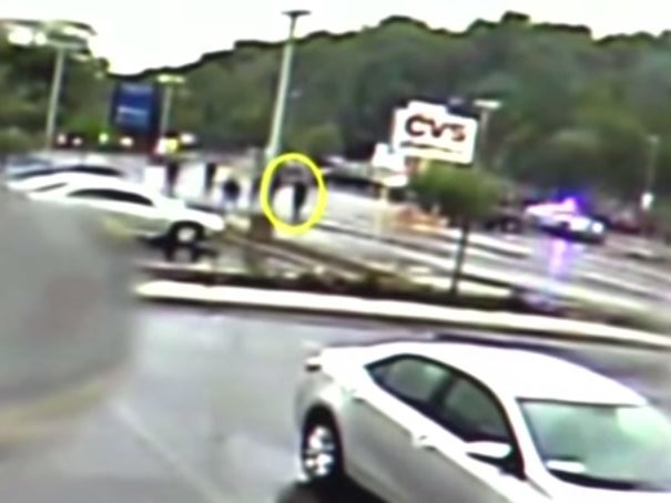 A still showing the confrontation between terror suspect, Usaama Rahim and police officers in Boston