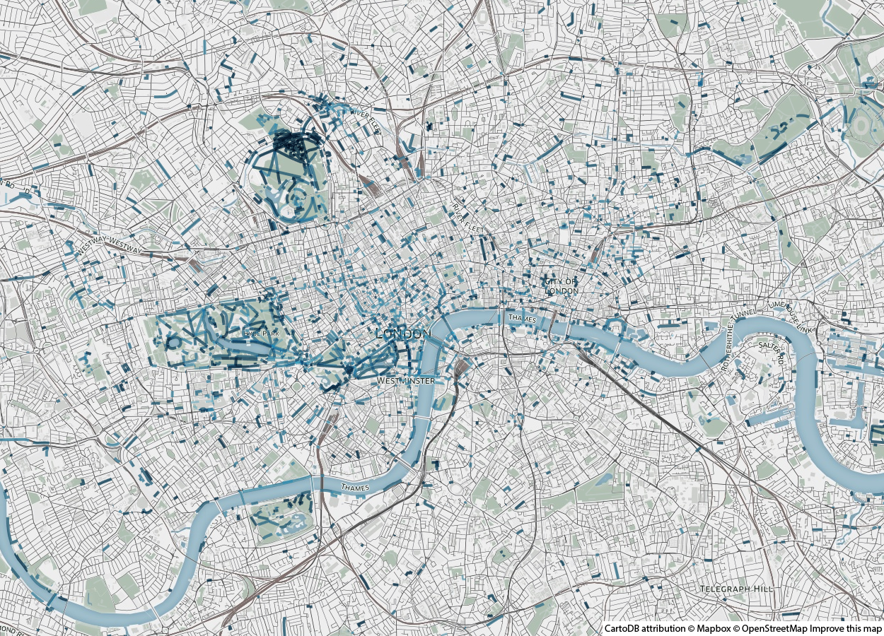 ANIMALS (dark blue is London Zoo)