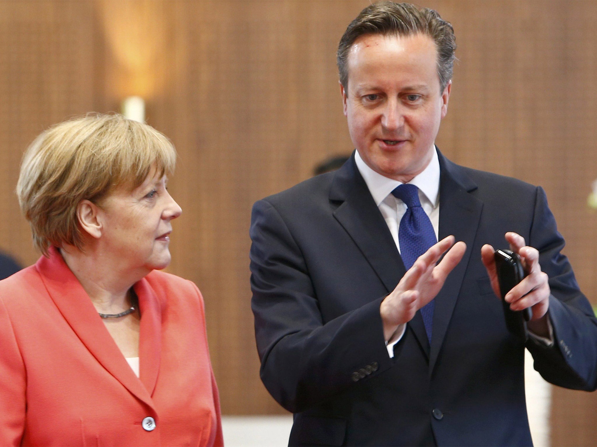 The Prime Minister with German Chancellor Angela Merkel, at the G7 summit earlier this week