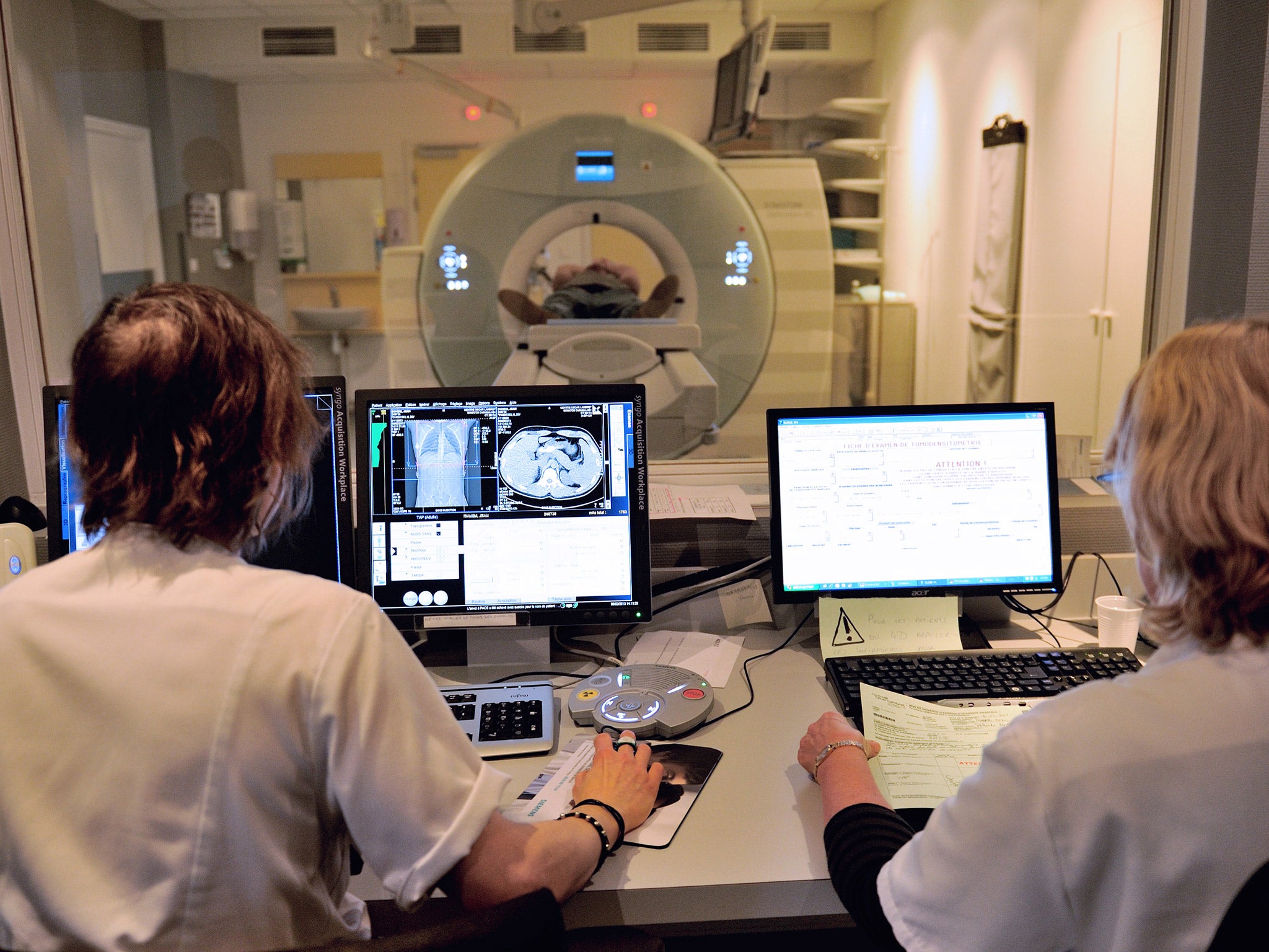 A cancer patient undergoes a CT scan (Getty)