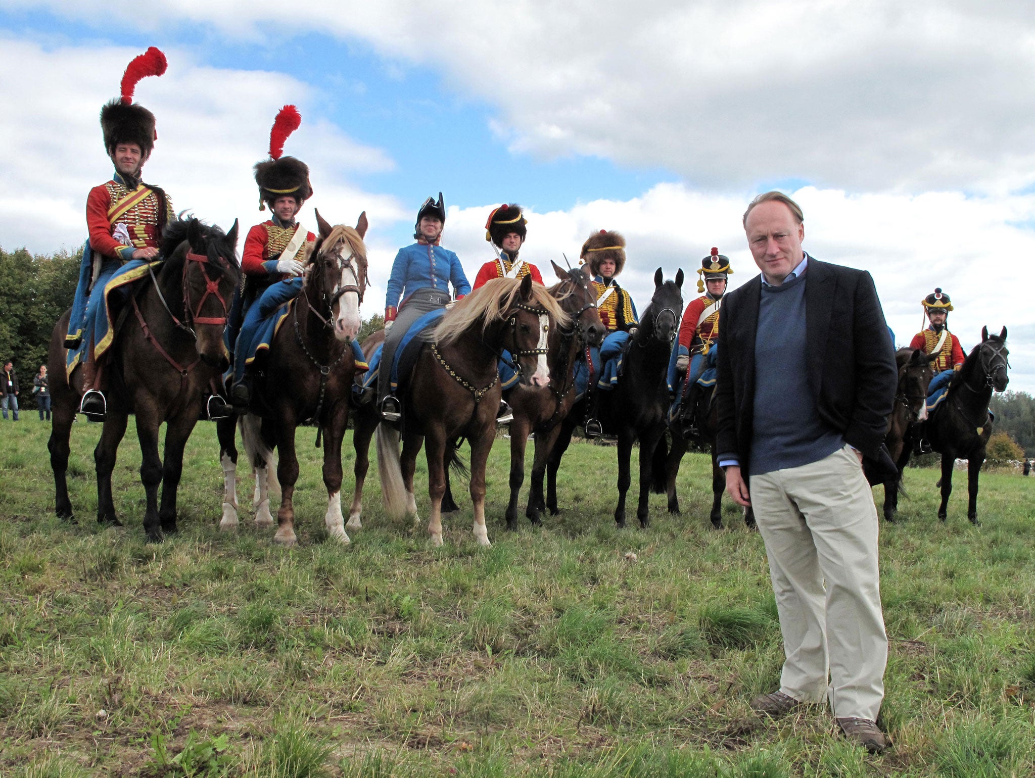 Andrew Roberts at a reconstruction of the Battle of Borodino