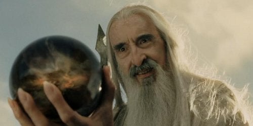 Christopher Lee as Saruman