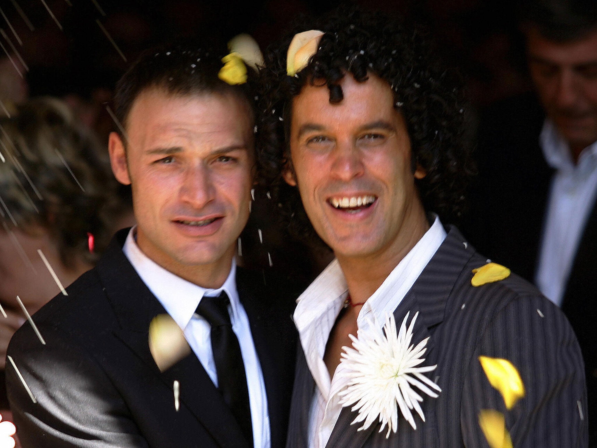 Pedro Zerolo, right, married his partner Jesus Santos in October 2005