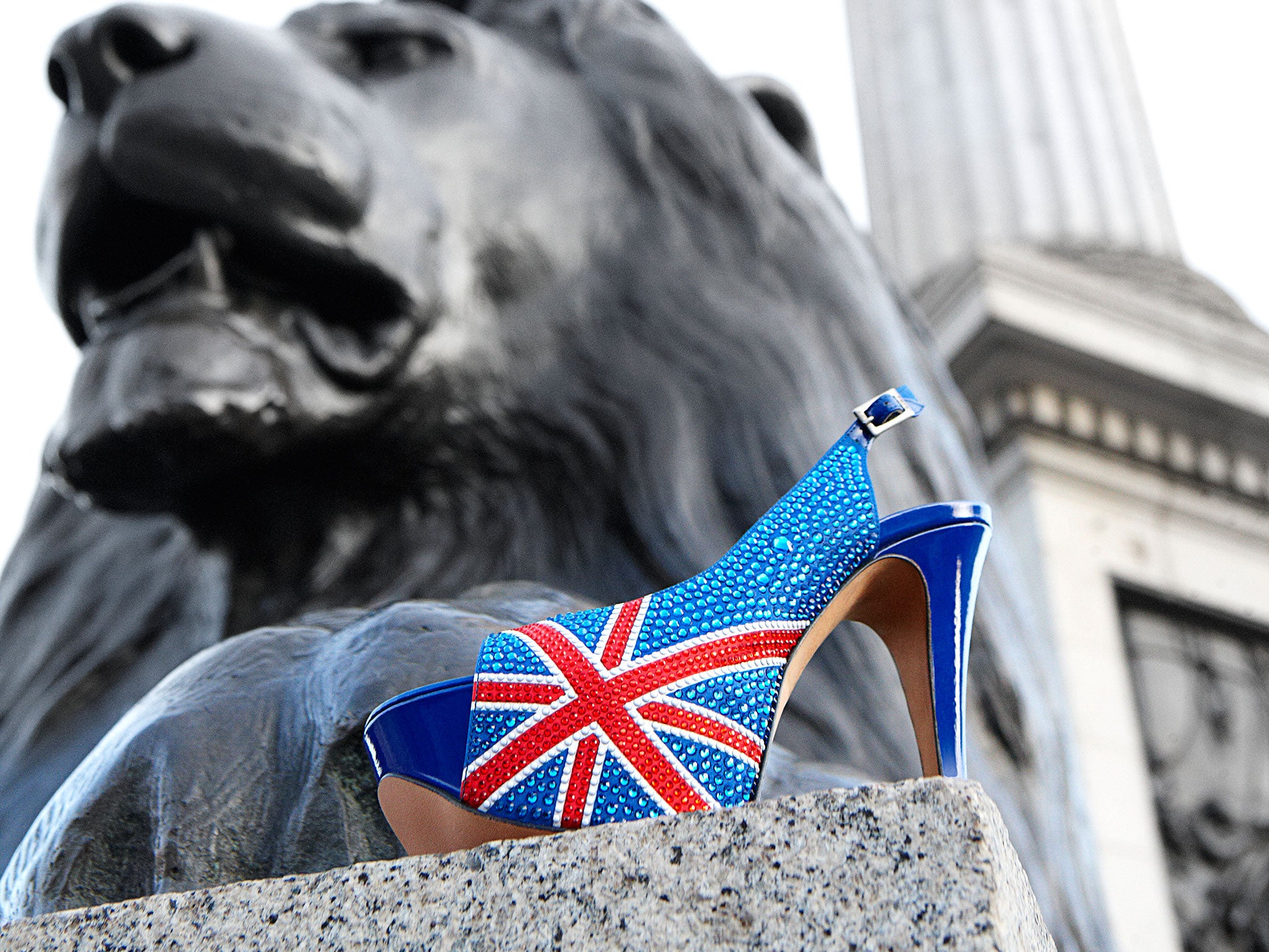 Flying the flag: Gina's patriotic 'Drew' shoes