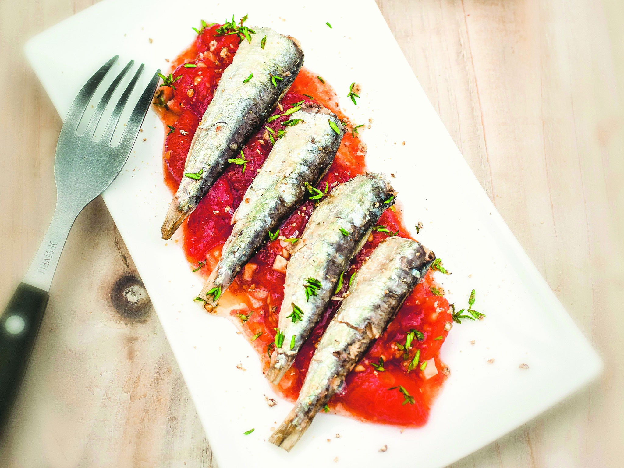 Fresh: Bart's Sardines with Confit Thyme Tomatoes
