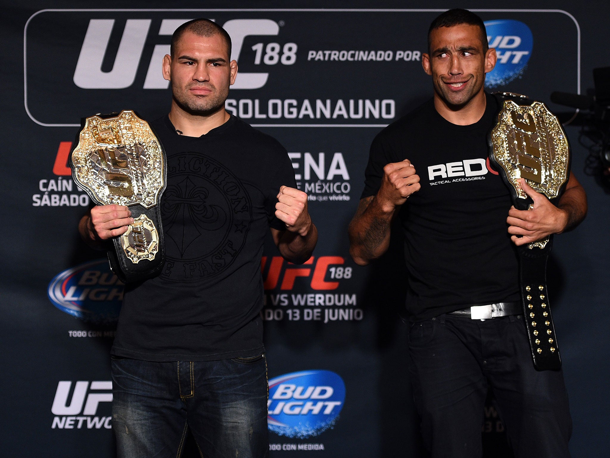 UFC heavyweight champion Cain Velasquez and interim heavyweight champion Fabricio Werdu