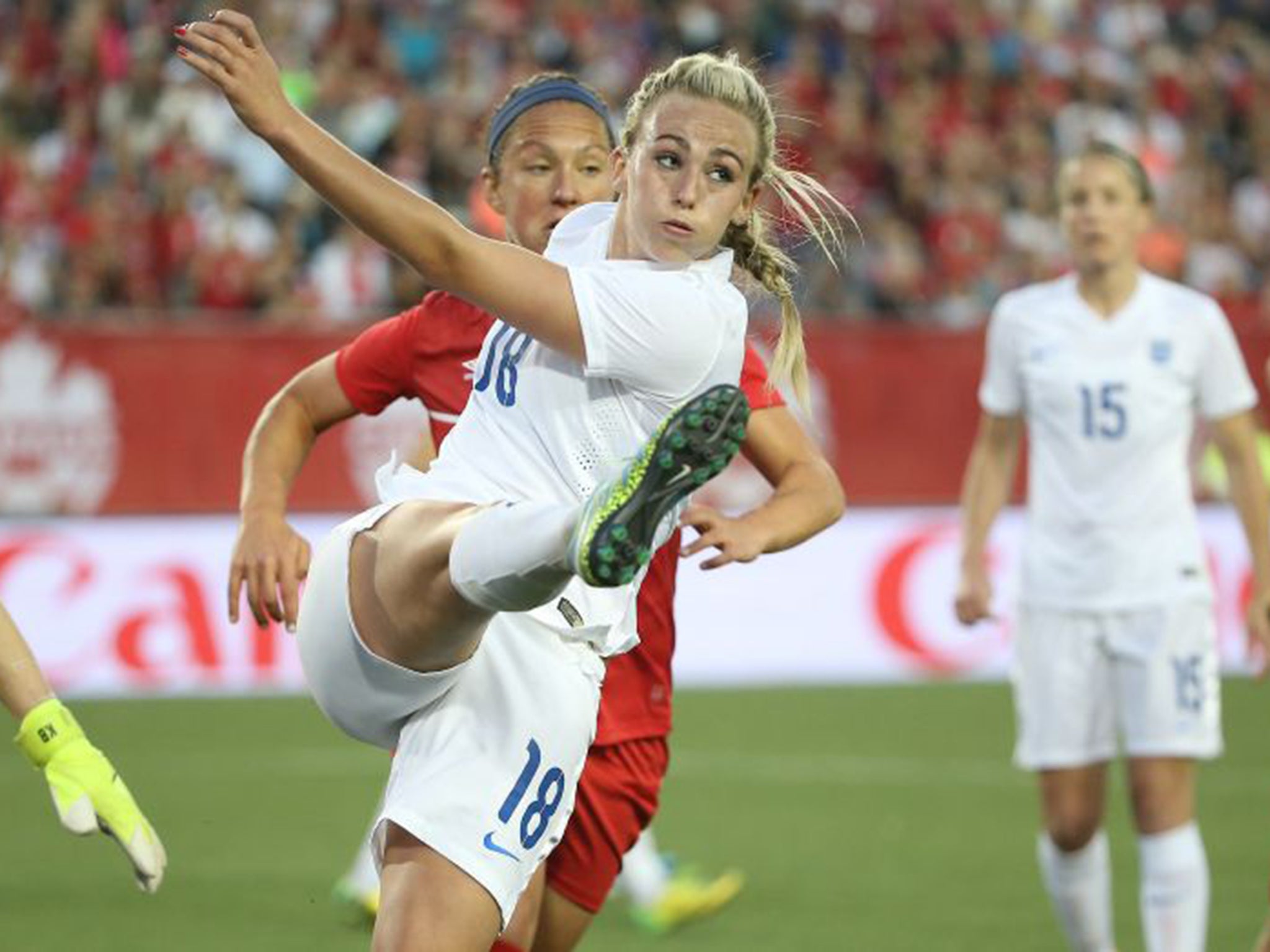 England Women's football star Toni Duggan; the opening game of the Women’s World Cup pulled in more viewers than Sky Sports’ coverage of Barcelona vs Juventus in the Champions’ League final