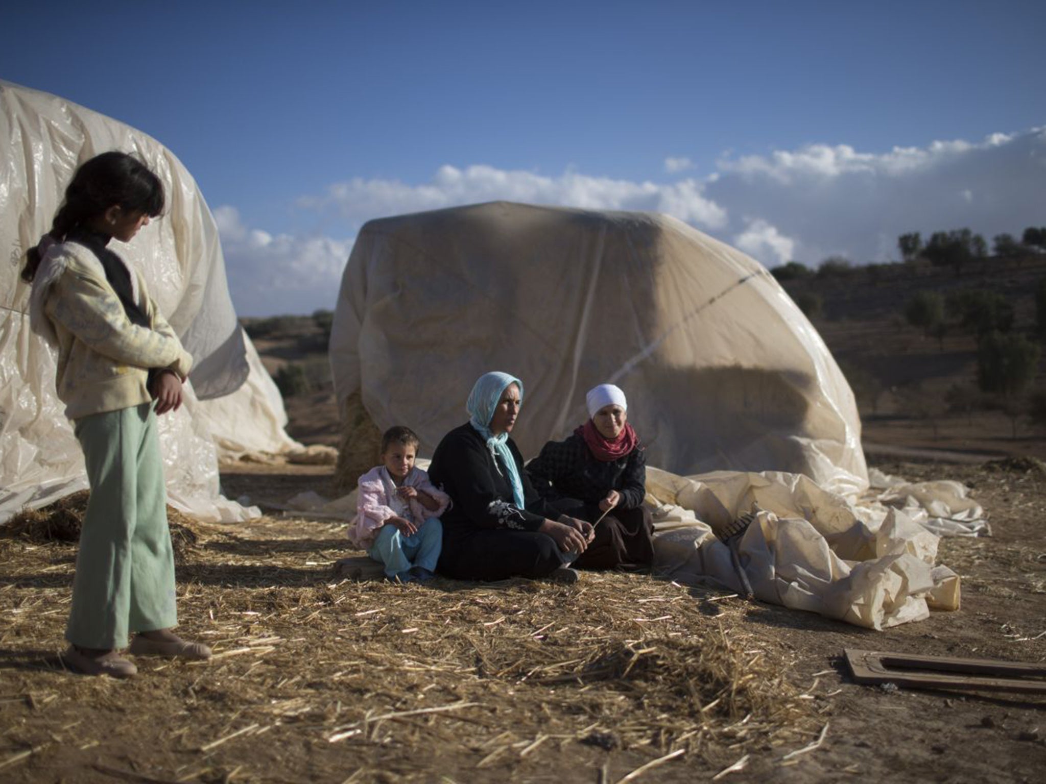 Villagers in Umm al-Hiran. Israel’s Bedouin number a little more than 2 per cent of the country’s population