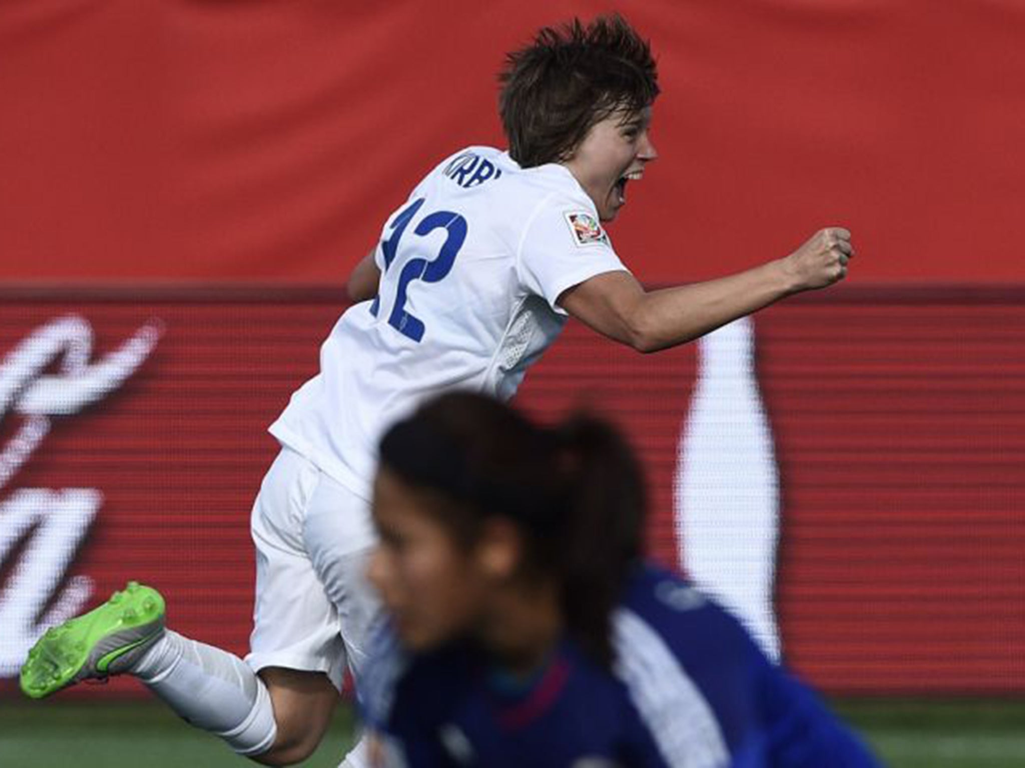 Fran Kirby scored after dummying two defenders and toe-poking the ball in off the post