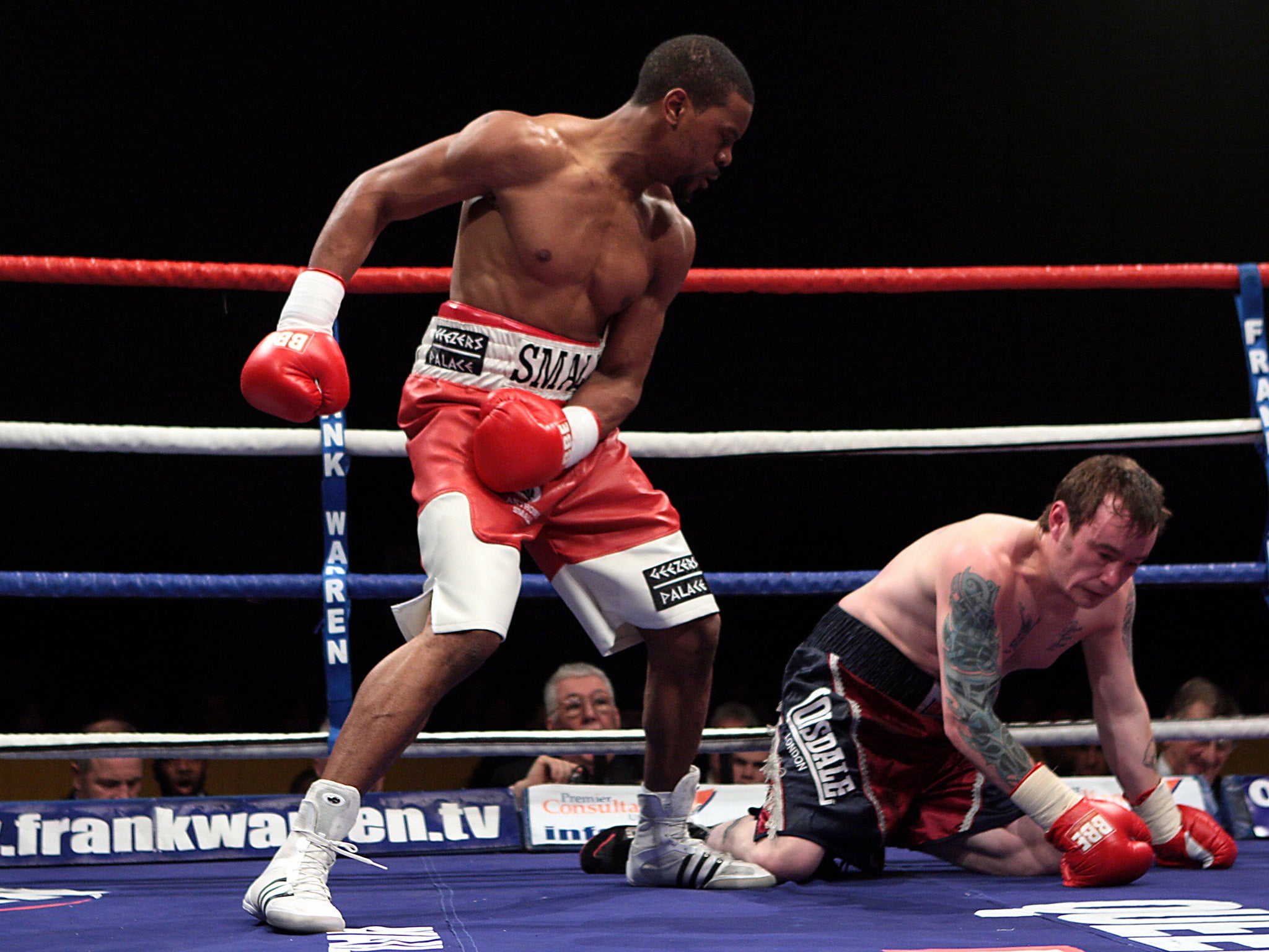 Small fells Steve Conway in the ring in 2008