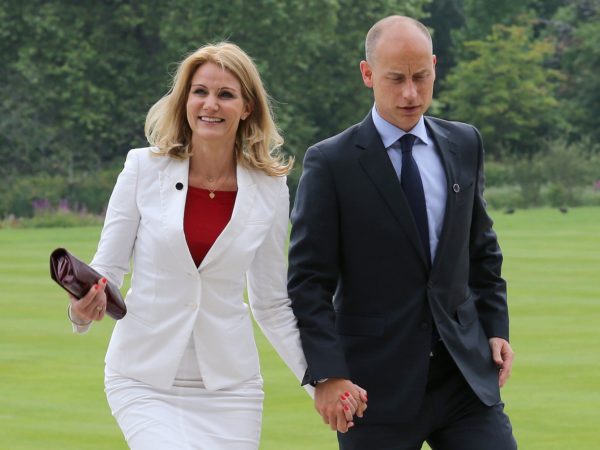 Helle Thorning-Schmidt with husband Stephen Kinnock in 2012