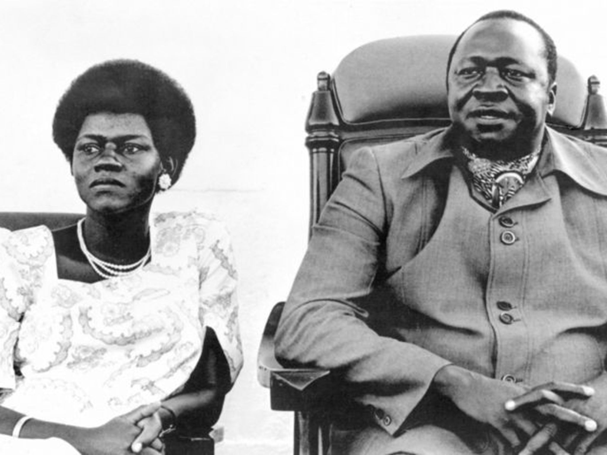 Ugandan President Idi Amin and his wife Sarah pictured in 1978