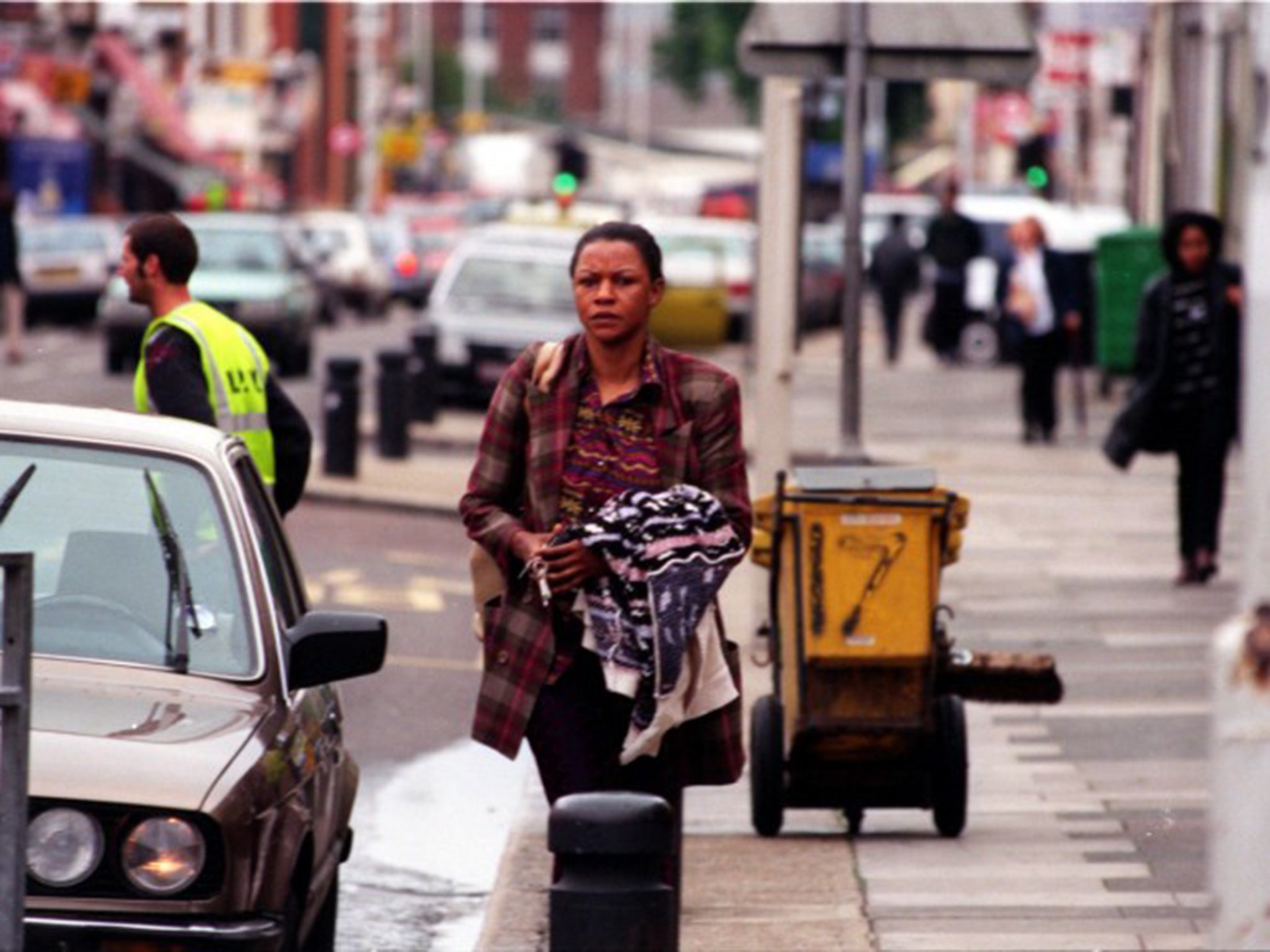 Sarah Amin pictured in February 1999, a resident of West Ham