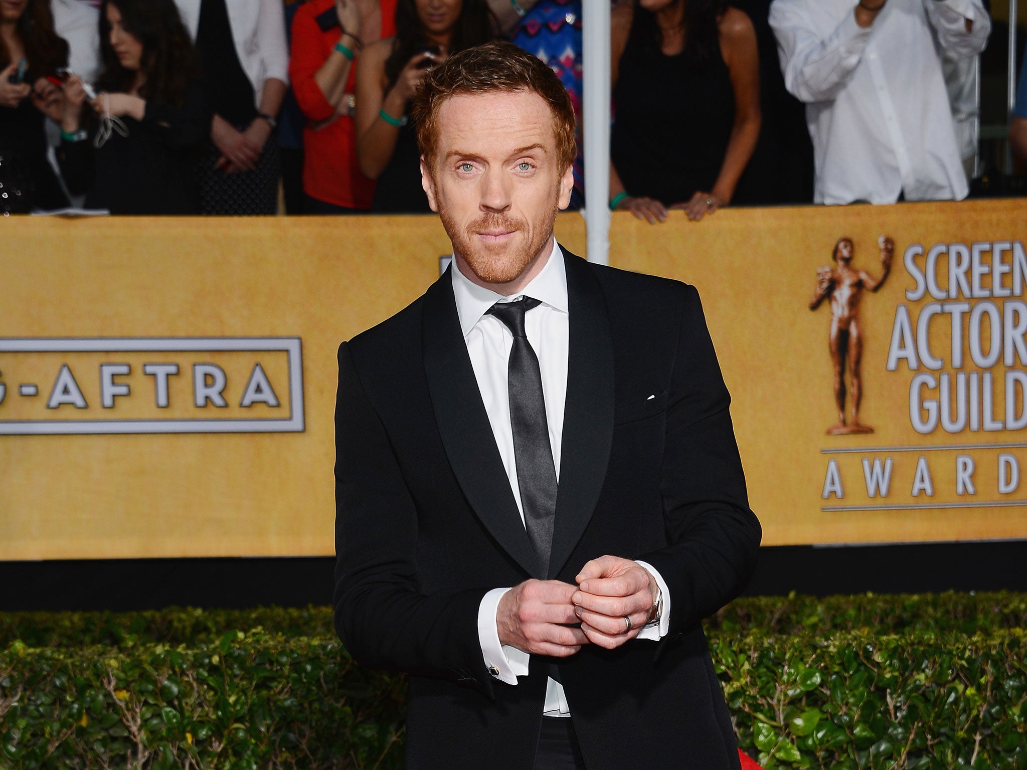 Actor Damian Lewis attends the 20th Annual Screen Actors Guild Awards at The Shrine Auditorium on January 18, 2014 in Los Angeles, California.