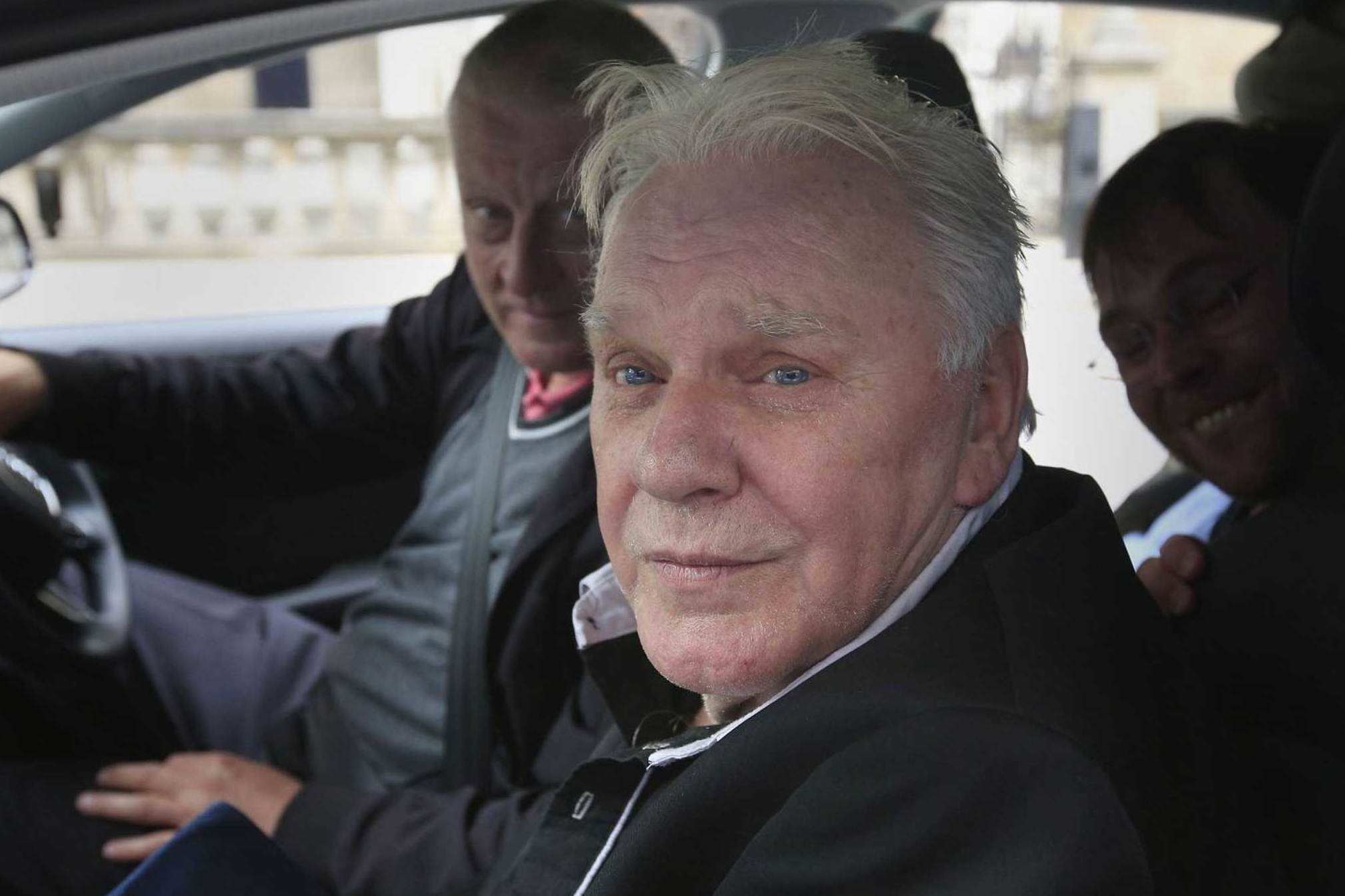 Freddie Starr leaves court yesterday