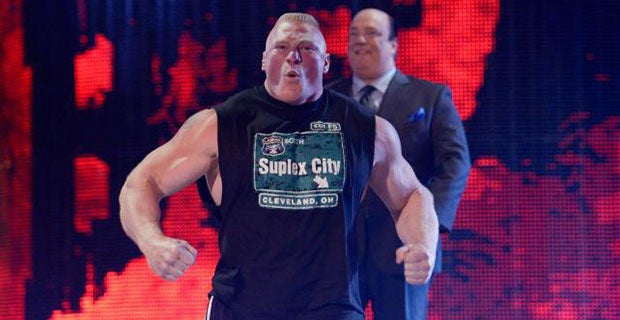 Lesnar announces his return from suspension alongside Paul Heyman