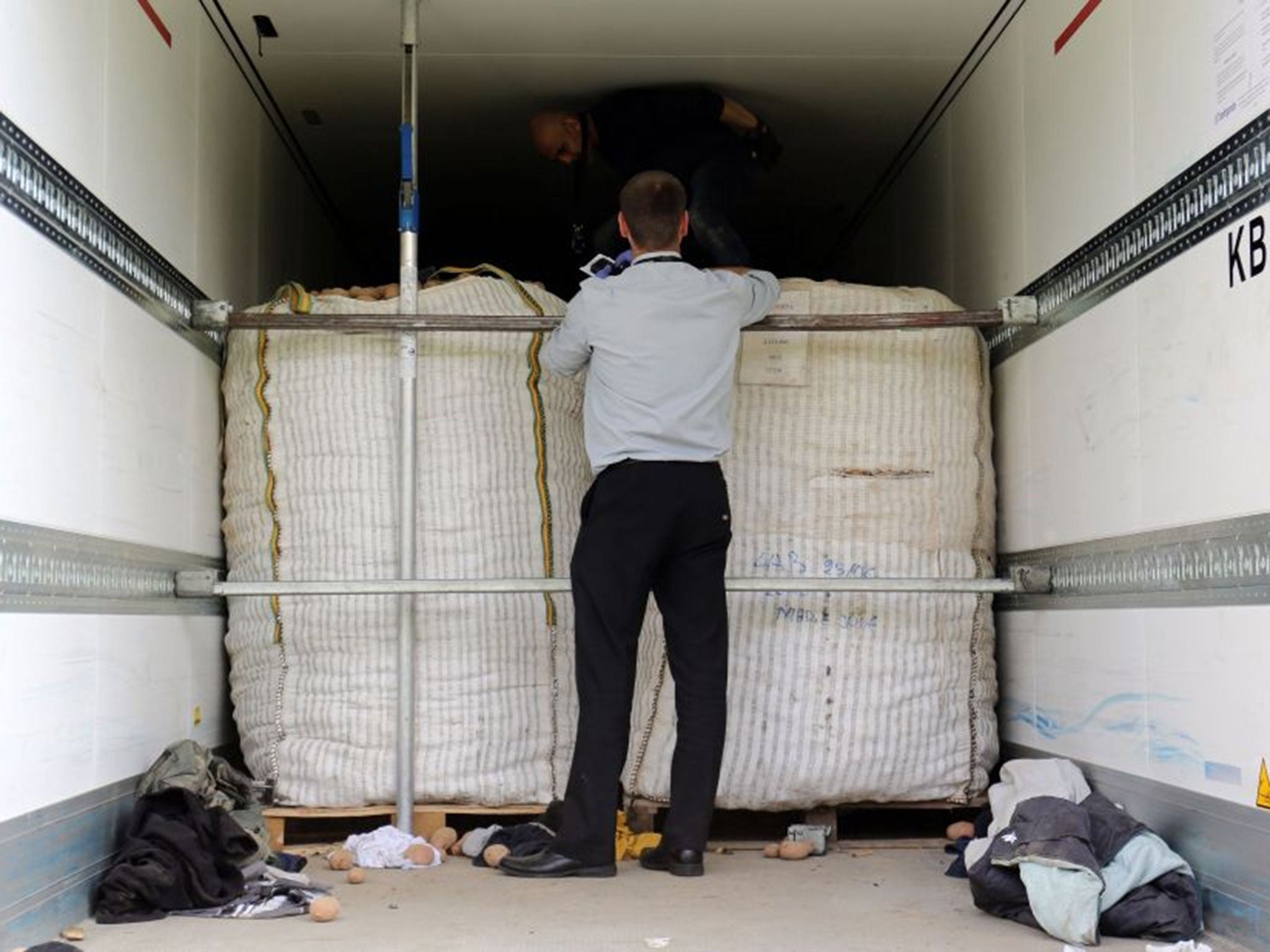 Dozens of suspected illegal immigrants, including teenagers, were found in the back of a lorry on the M11 (Image: PA)