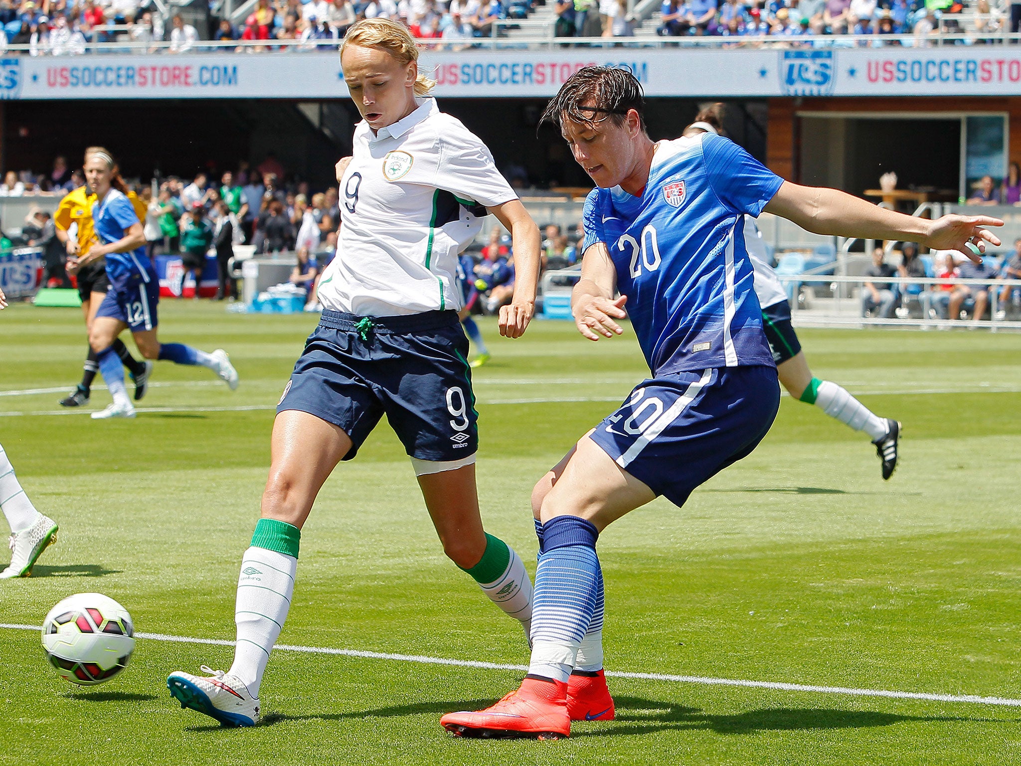 Stephanie Roche in action for Ireland last month