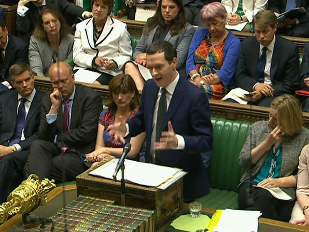 Chancellor George Osborne during Prime Minister's Questions