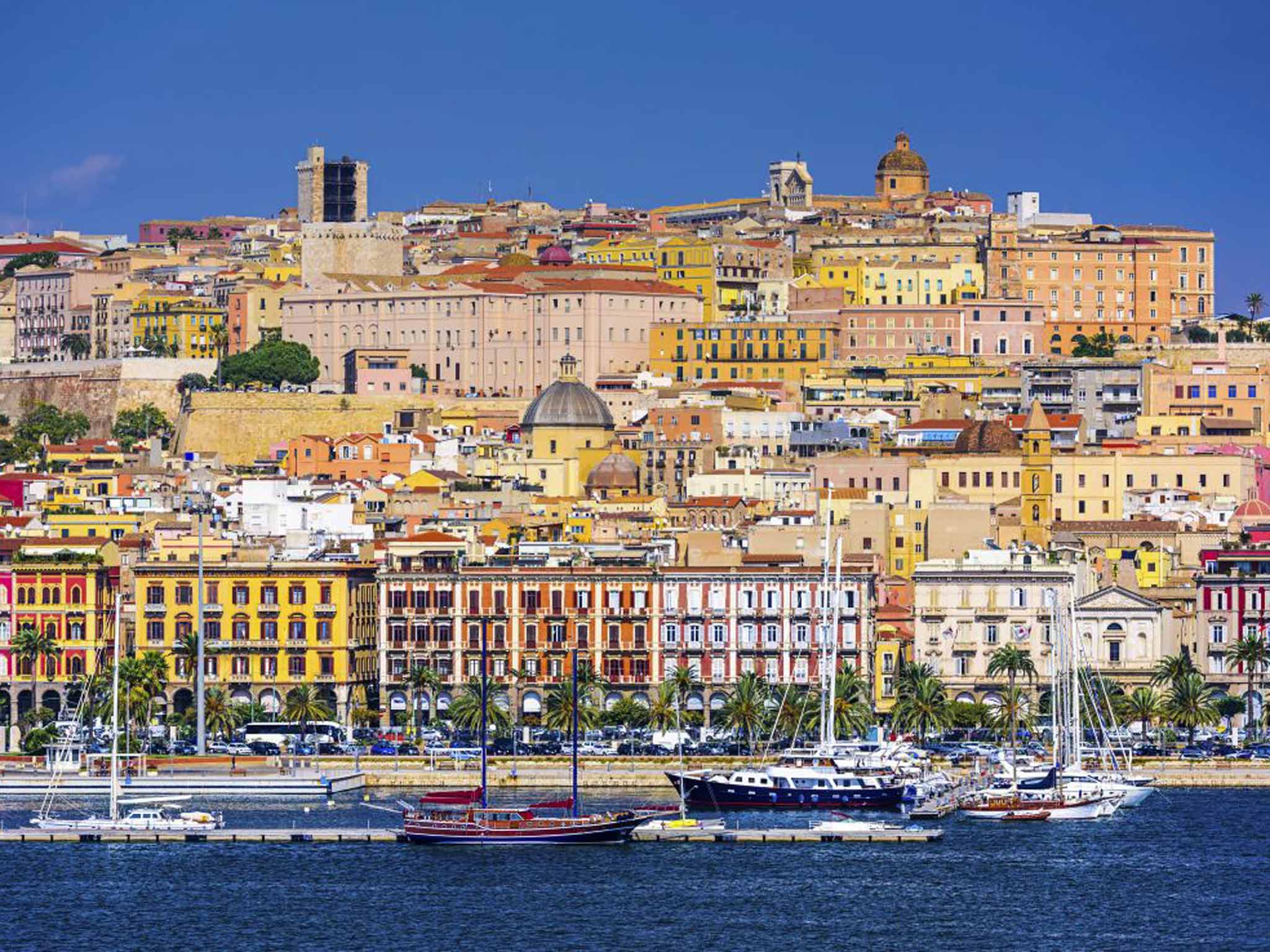 Spectacular Cagliari, capital of Sardinia, is built on a hilltop