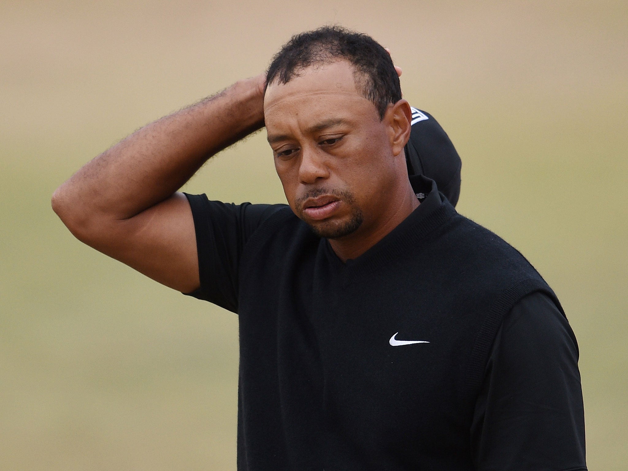 Tiger Woods carded his worst ever score at a major since turning pro