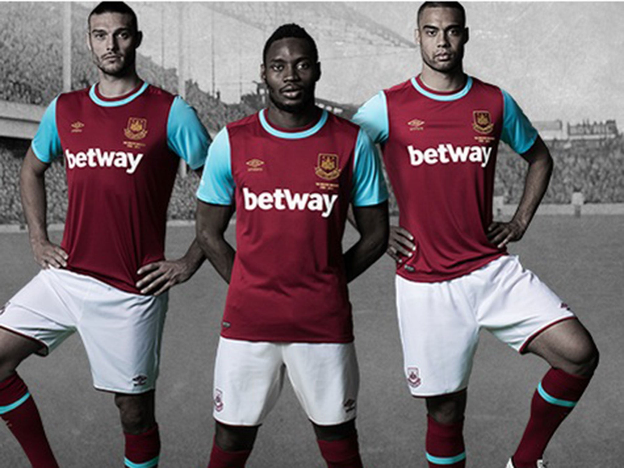 West Ham's new shirt for their final season at Upton Park