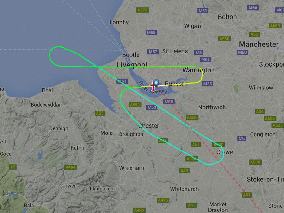 Flightradar24 data showed the plane was only minutes into its journey when it had to divert