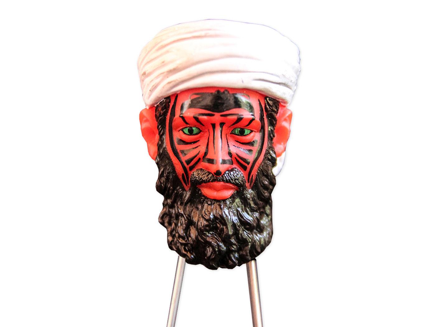 The so-called 'devil eyes' Bin Laden doll, created by the CIA as a propaganda tool