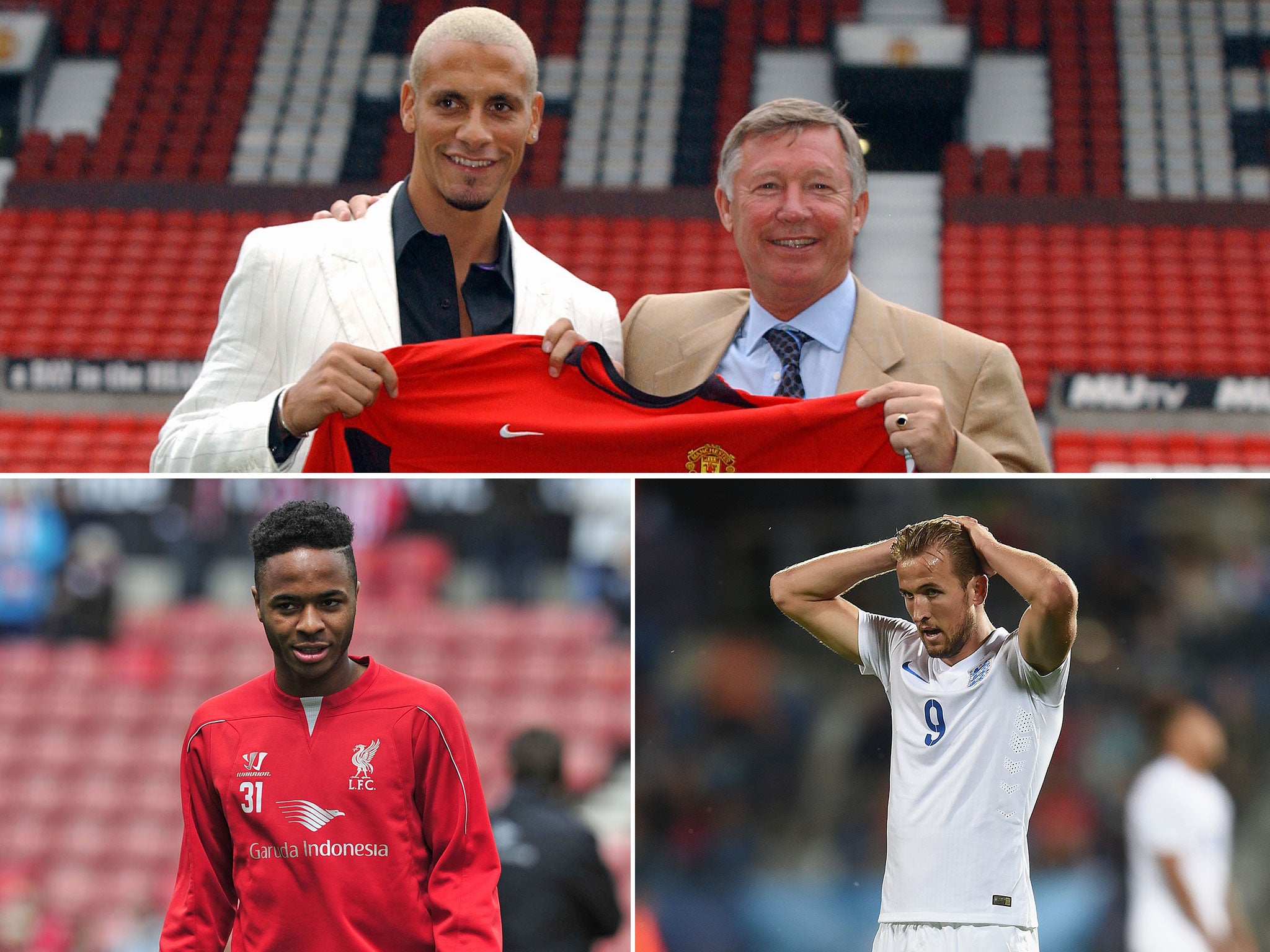 Rio Ferdinand joins Manchester United in 2002, Raheem Sterling and Harry Kane