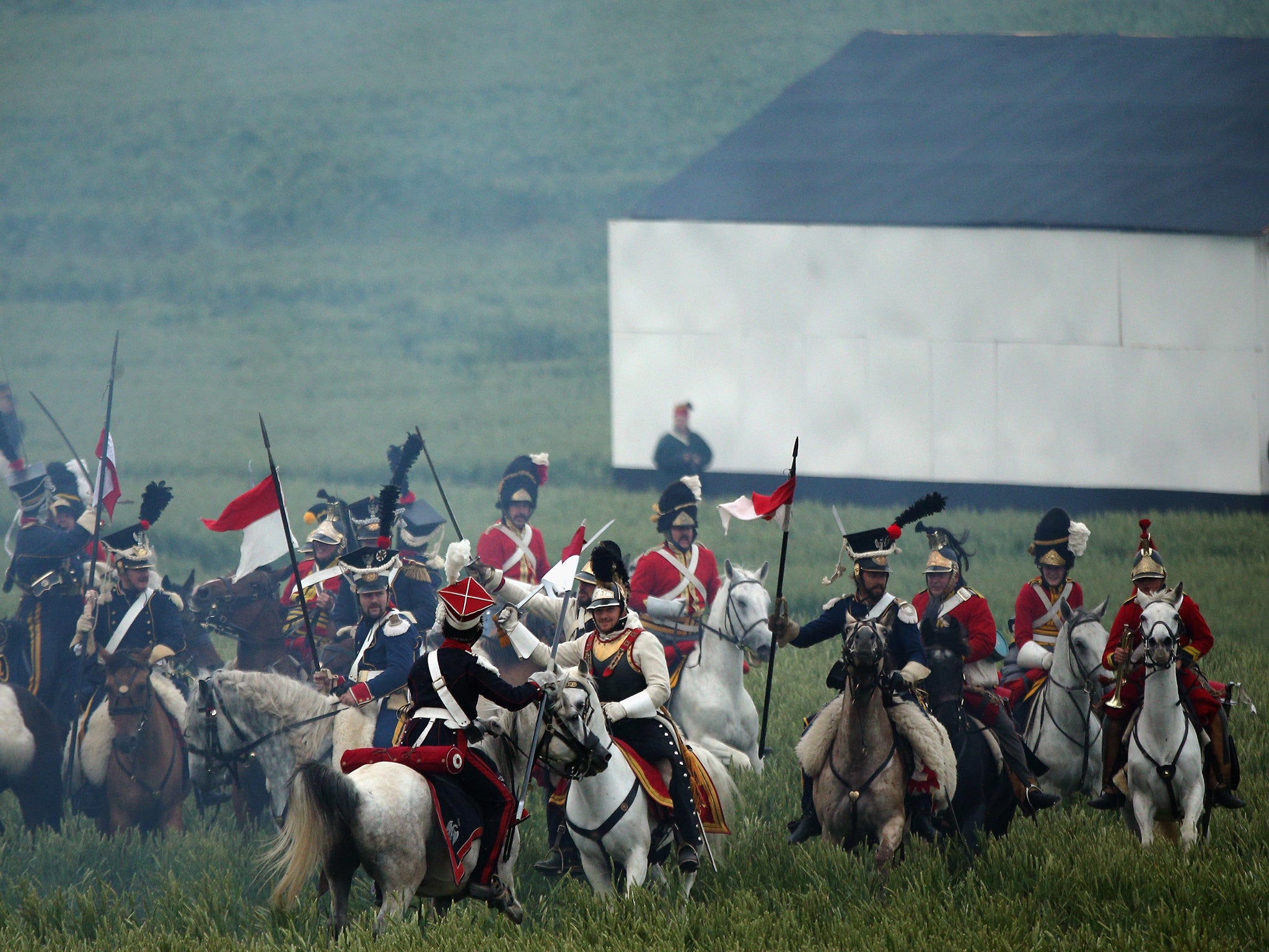 The Scots Greys in action during the bicentennial Waterloo commemoration events