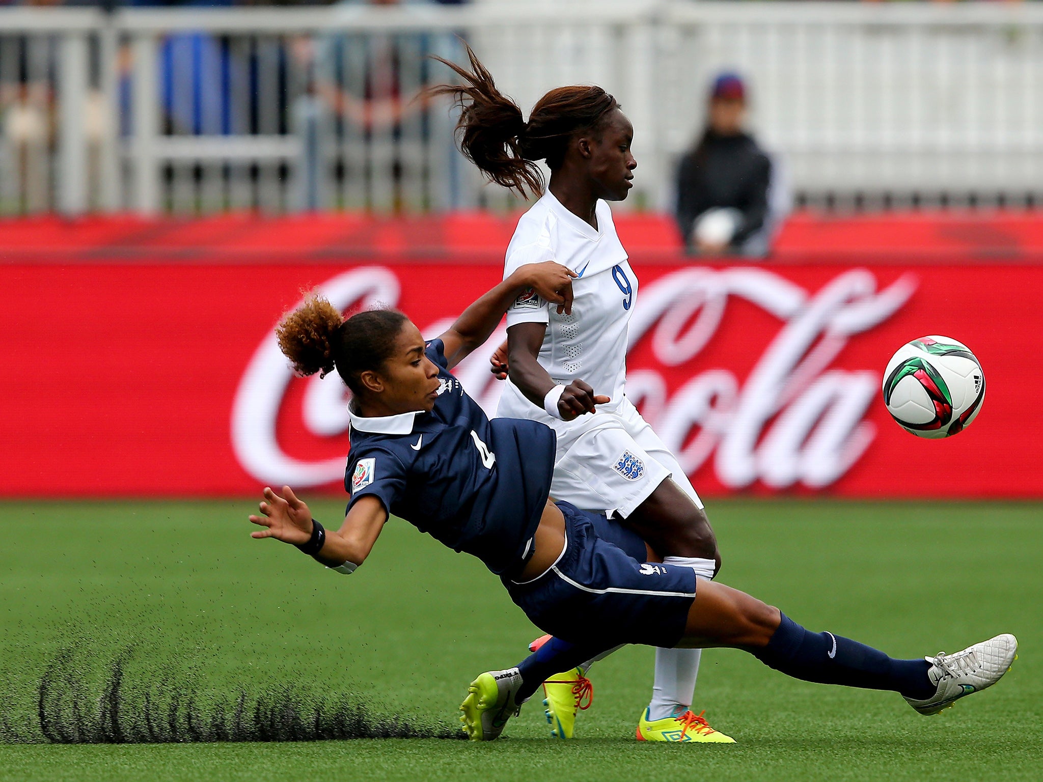Aluko played in a lone striker role against France