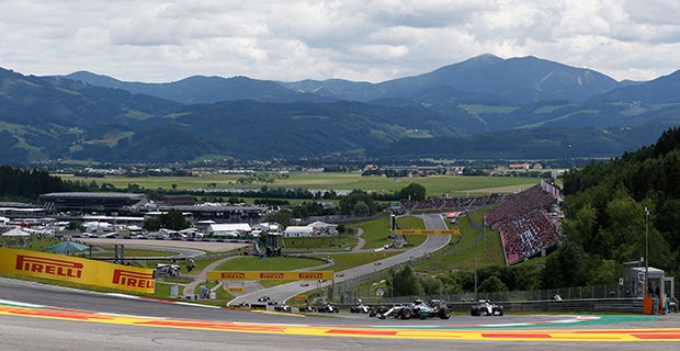 Rosberg on his way to victory in Austria