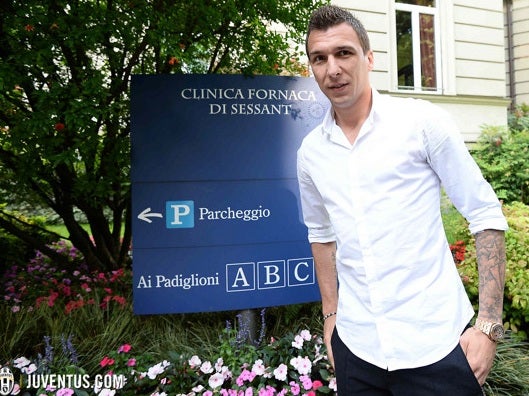 Mario Mandzukic is pictured in Turin