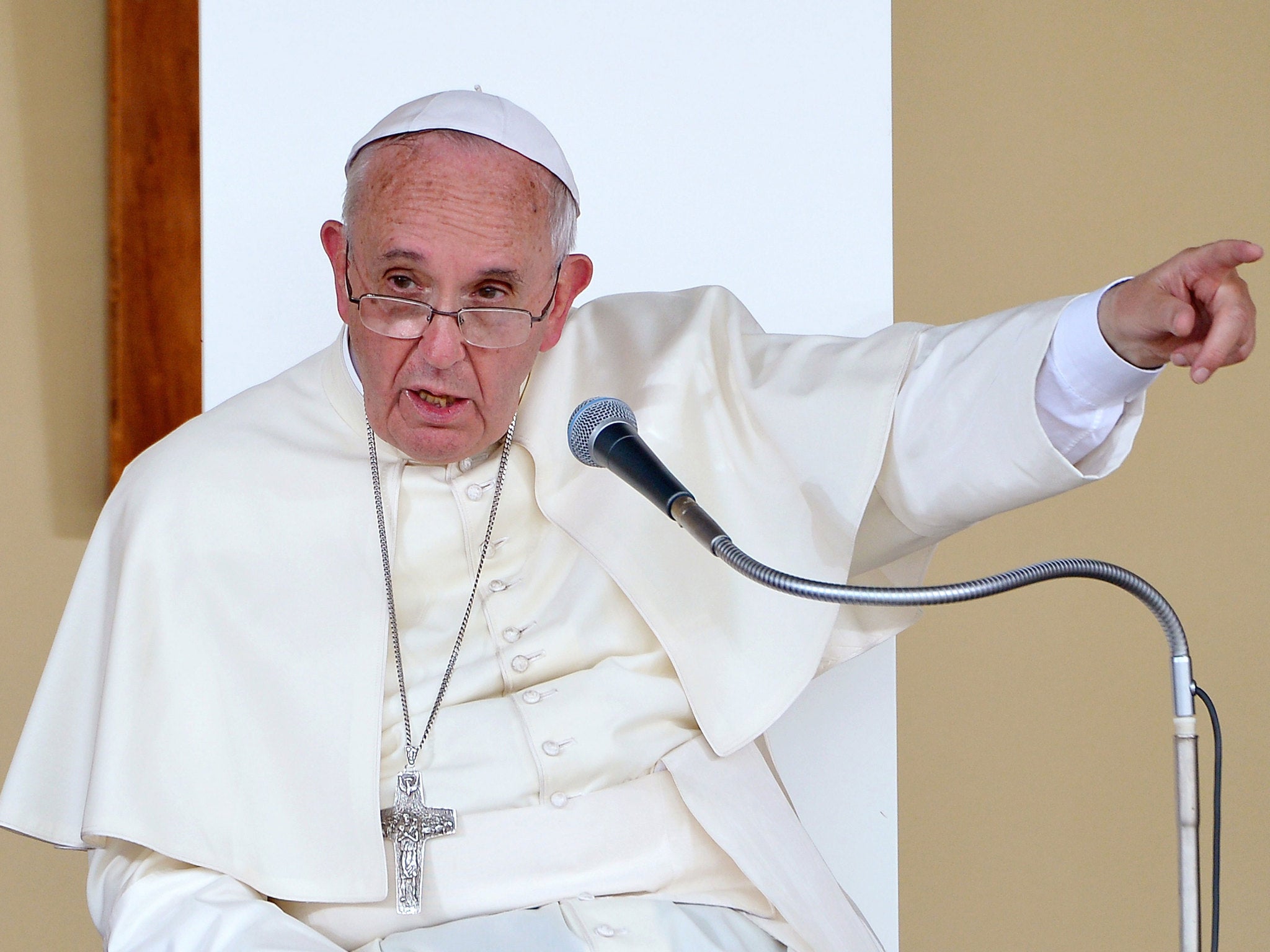 Pope Francis asked why the "great powers" did not bomb the rail routes to Auschwitz