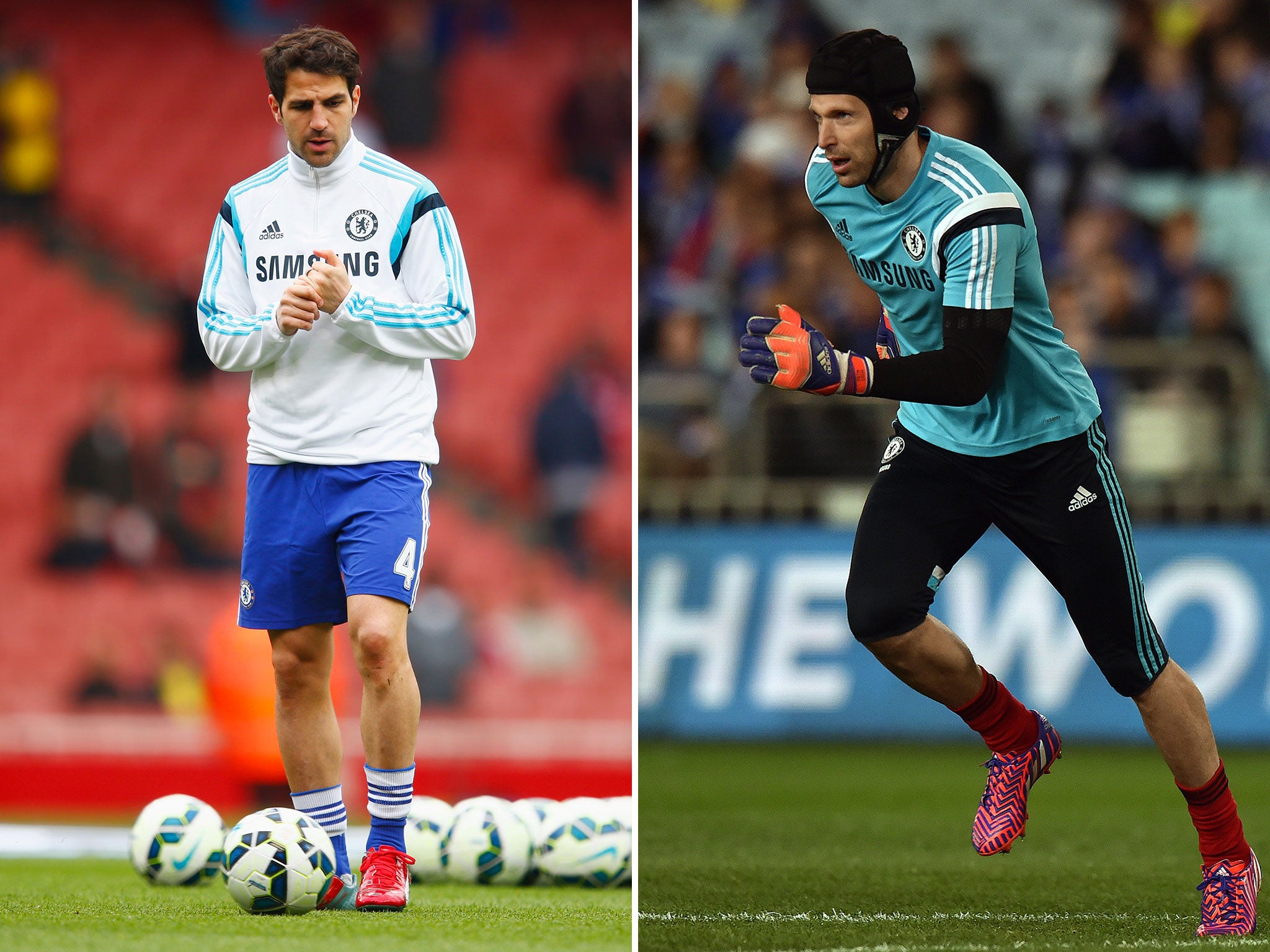 Cesc Fabregas and Petr Cech