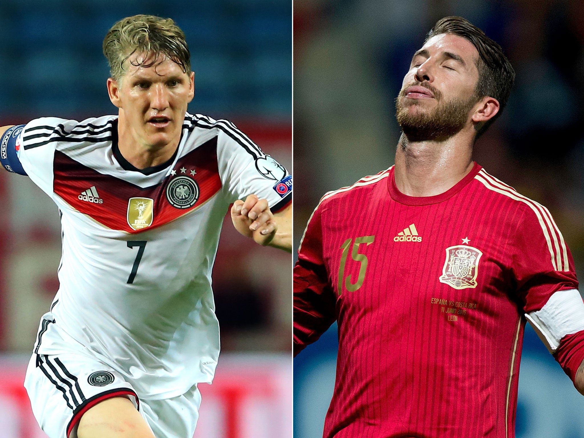 Bastian Schweinsteiger and Sergio Ramos