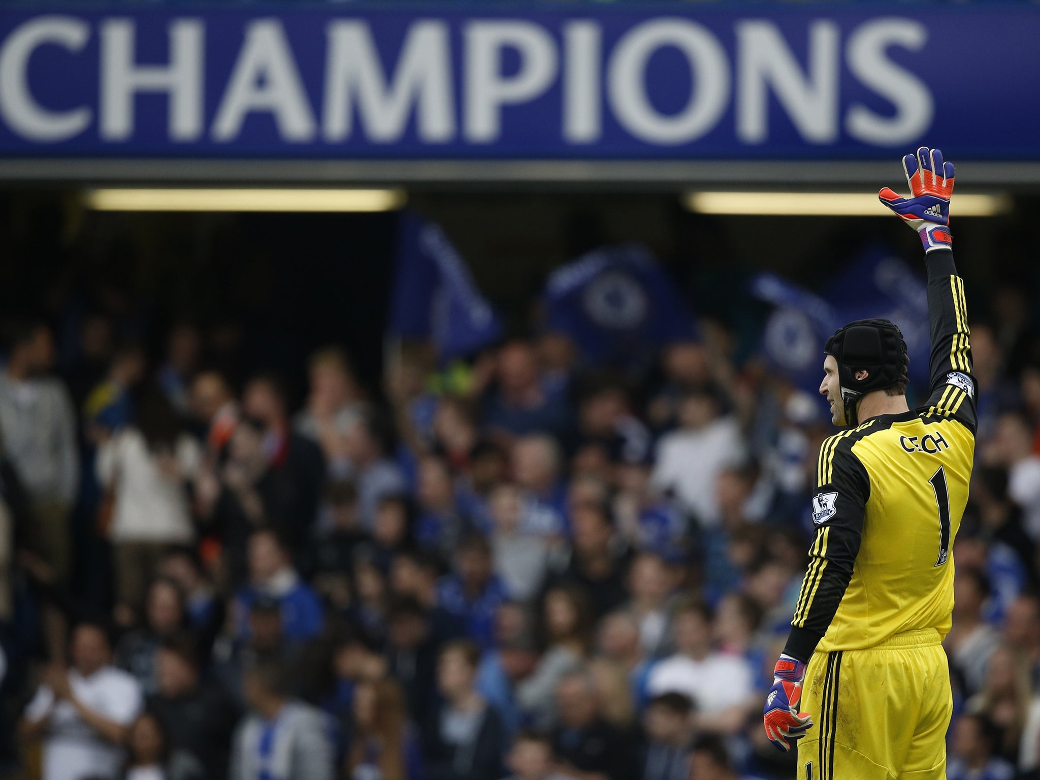 Cech in his trademark hat