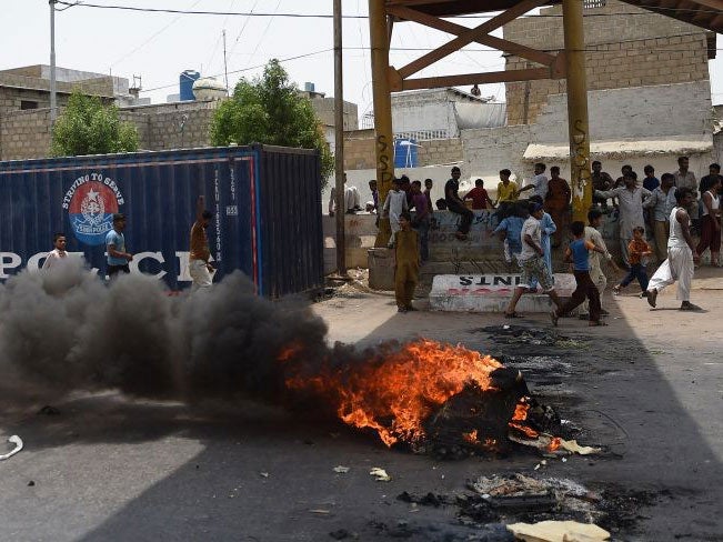 Protesters have taken to the streets over the power cuts