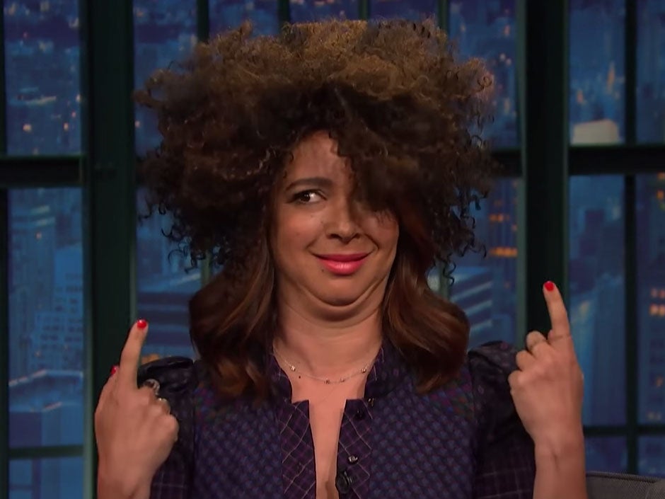 Maya Rudolph as Rachel Dolezal on Late Night with Seth Meyers