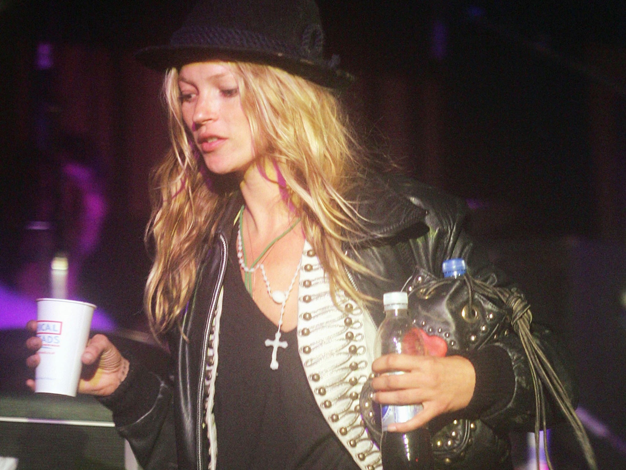 Kate Moss in Glastonbury 2005.