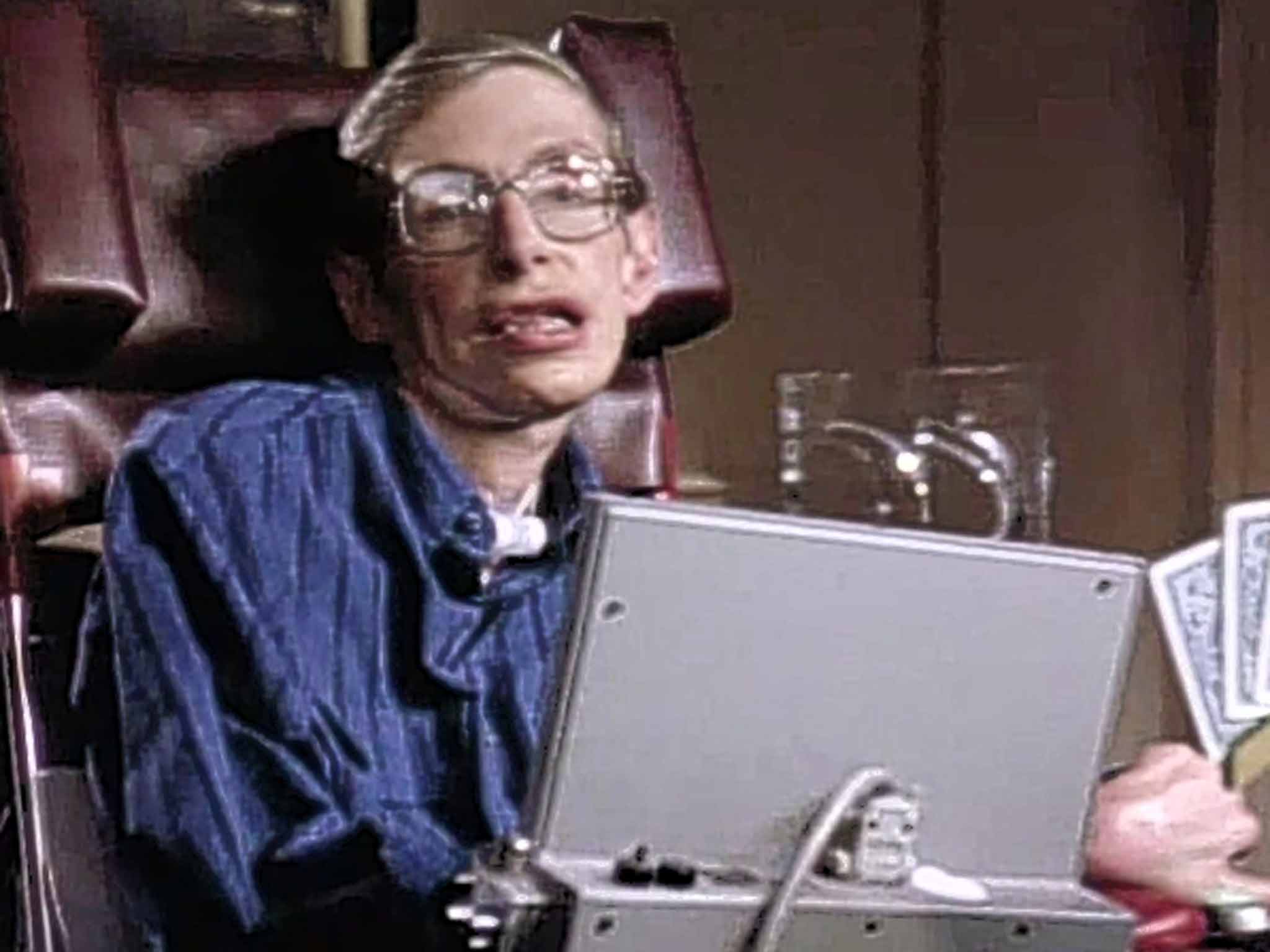 Hawking playing himself in 'Star Trek: The Next Generation'