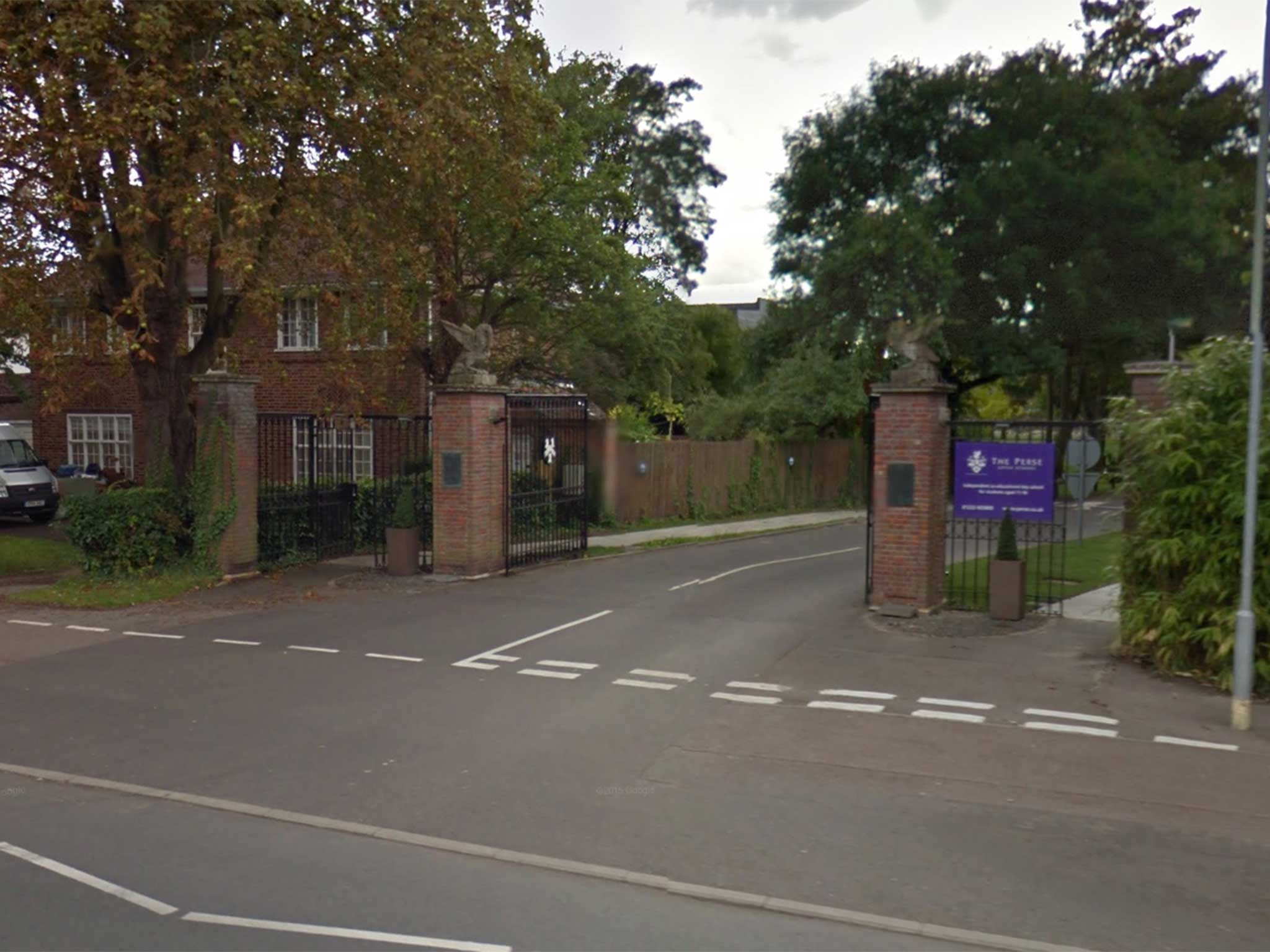 The gates to The Perse School in Cambridge