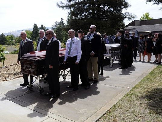 Cousins Olivia Burke, 21, and Ashley Donohoe, 22, had a joint memorial in California