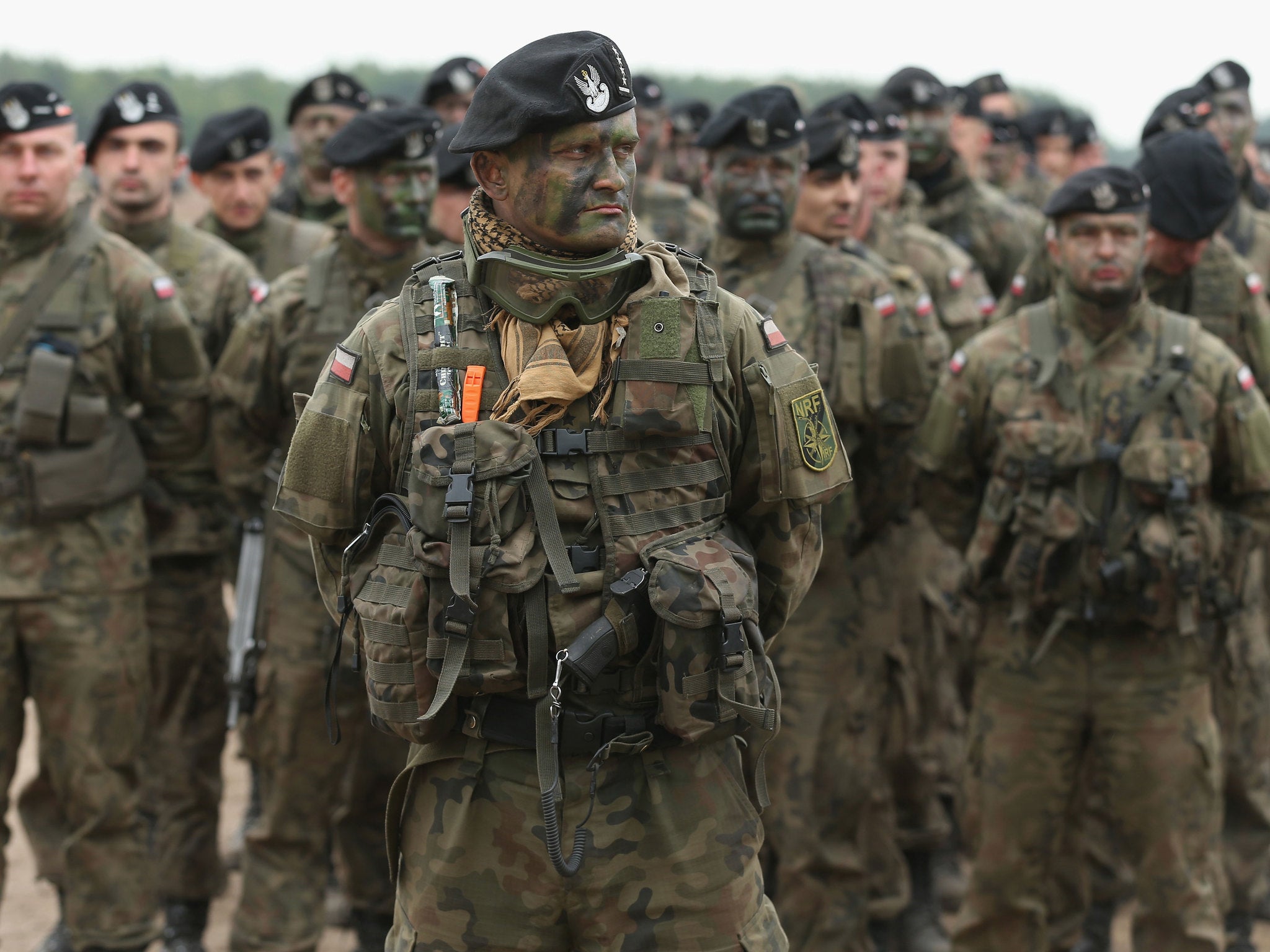 Polish soldiers take part in Nato's Noble Jump exercise - one that was at least partly intended as a show of force to Russia