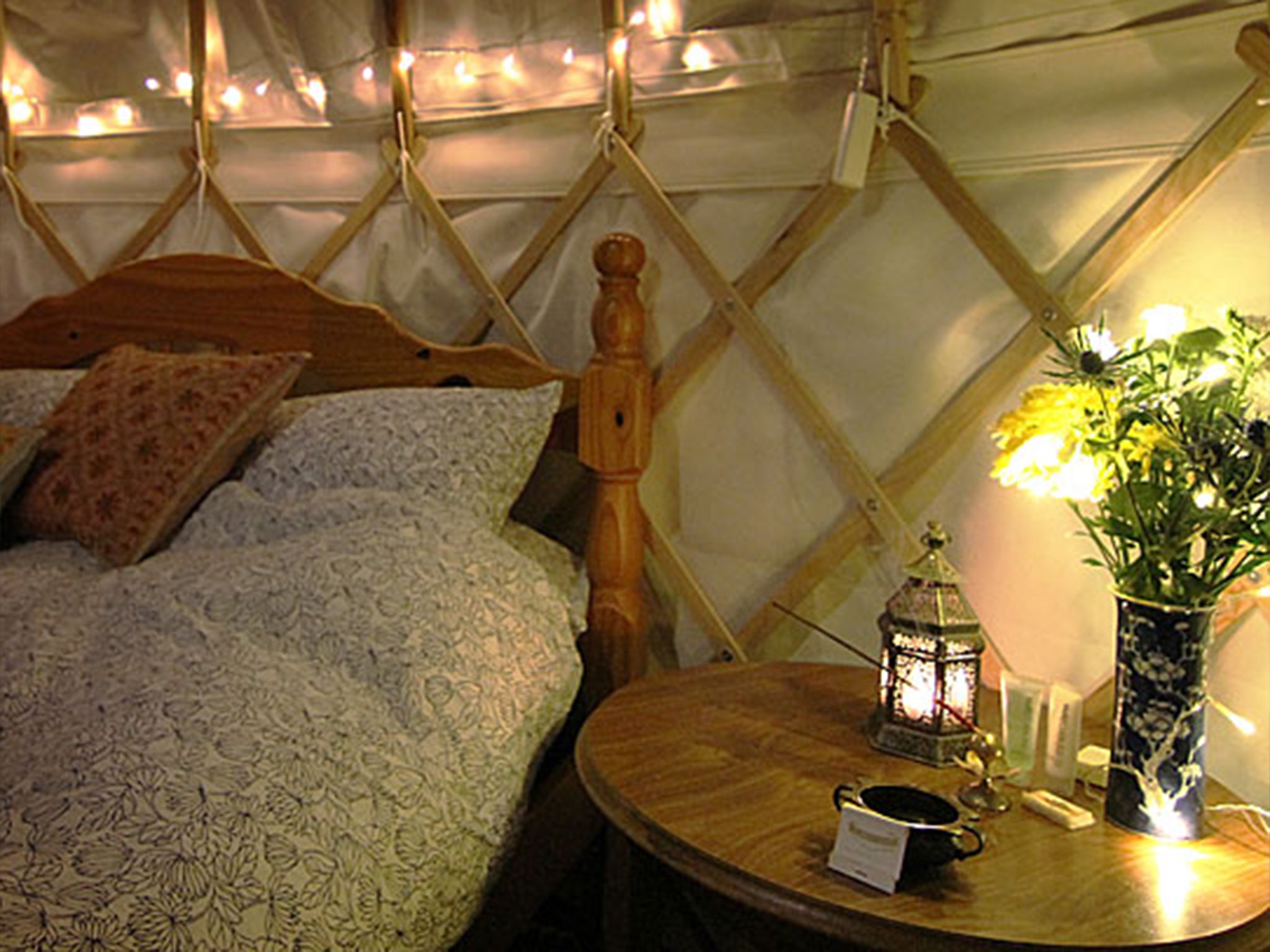 Residents nearby said they could hear karaoke at 6am. Pictured: A generic ‘glamping’ bed