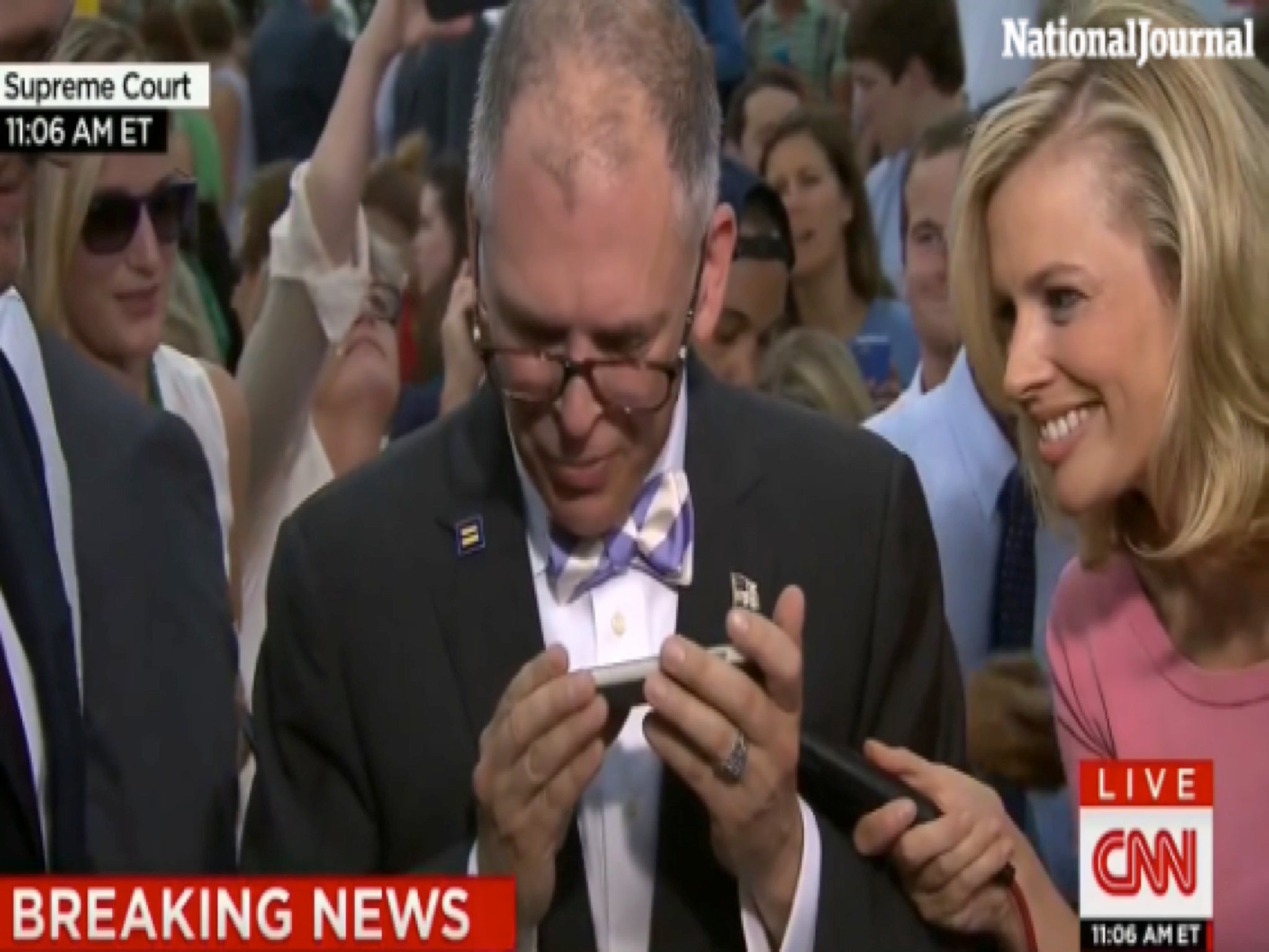 Jim Obergefell receives phone call from Barack Obama