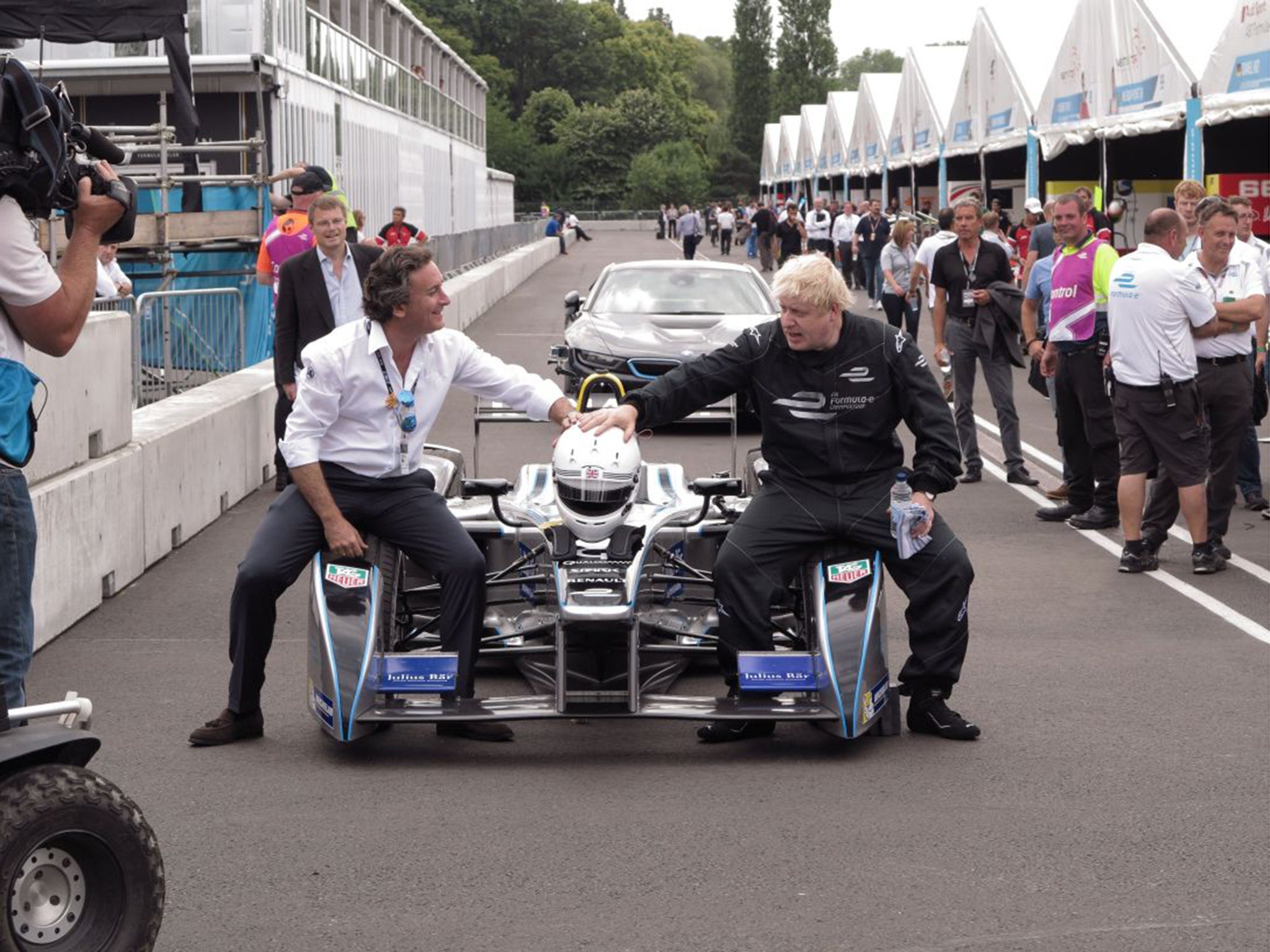 Formula E CEO Alejandro Agag with Mayor Boris Johnson