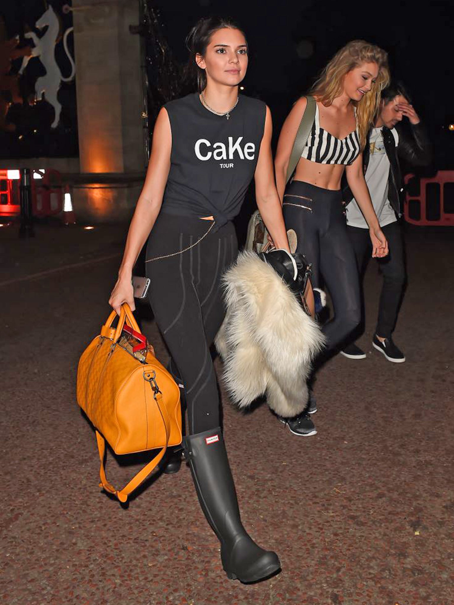 Kendall Jenner and Gigi Hadid in Glastonbury